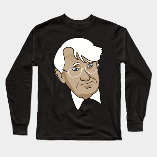 Jürgen Habermas Minimal Portrait - Philosophy Long Sleeve T-Shirt